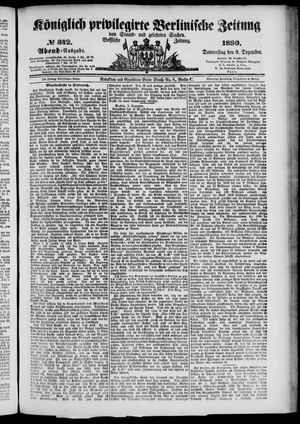 Königlich privilegirte Berlinische Zeitung von Staats- und gelehrten Sachen on Dec 9, 1880