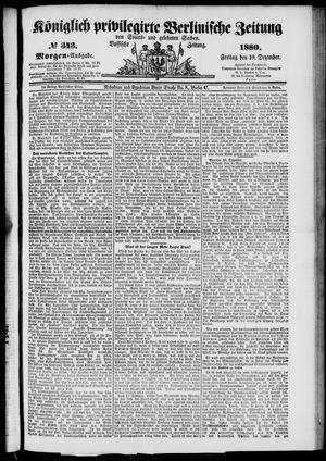 Königlich privilegirte Berlinische Zeitung von Staats- und gelehrten Sachen on Dec 10, 1880