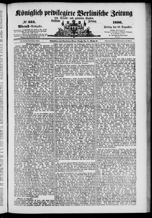 Königlich privilegirte Berlinische Zeitung von Staats- und gelehrten Sachen on Dec 10, 1880