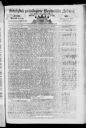 Königlich privilegirte Berlinische Zeitung von Staats- und gelehrten Sachen vom 21.03.1881