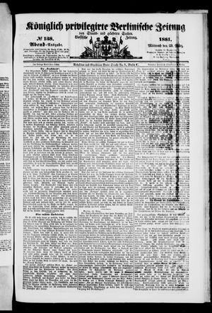 Königlich privilegirte Berlinische Zeitung von Staats- und gelehrten Sachen vom 23.03.1881