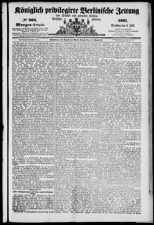 Königlich privilegirte Berlinische Zeitung von Staats- und gelehrten Sachen on Jul 5, 1881