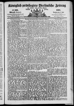 Königlich privilegirte Berlinische Zeitung von Staats- und gelehrten Sachen on Jul 5, 1881