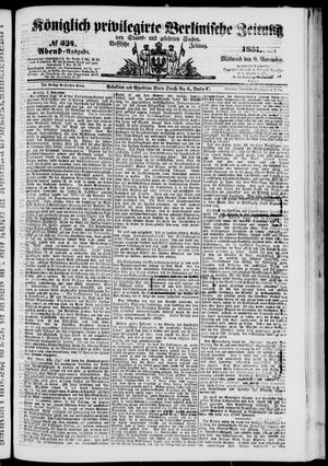 Königlich privilegirte Berlinische Zeitung von Staats- und gelehrten Sachen vom 09.11.1881