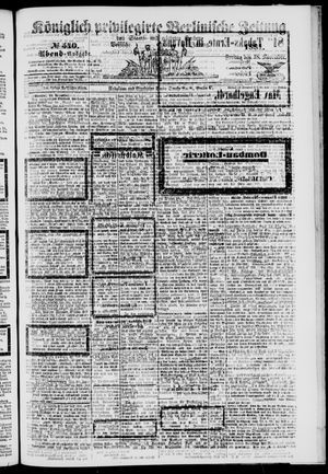 Königlich privilegirte Berlinische Zeitung von Staats- und gelehrten Sachen vom 18.11.1881
