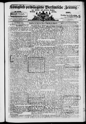 Königlich privilegirte Berlinische Zeitung von Staats- und gelehrten Sachen on Dec 6, 1881