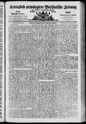 Königlich privilegirte Berlinische Zeitung von Staats- und gelehrten Sachen vom 05.01.1882
