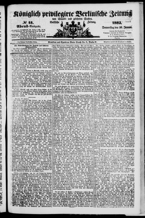 Königlich privilegirte Berlinische Zeitung von Staats- und gelehrten Sachen vom 26.01.1882