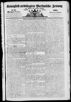 Königlich privilegirte Berlinische Zeitung von Staats- und gelehrten Sachen on Feb 3, 1882
