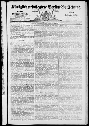 Königlich privilegirte Berlinische Zeitung von Staats- und gelehrten Sachen vom 03.03.1882