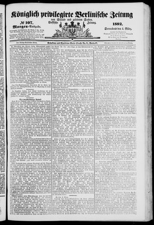 Königlich privilegirte Berlinische Zeitung von Staats- und gelehrten Sachen vom 04.03.1882