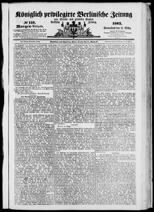 Königlich privilegirte Berlinische Zeitung von Staats- und gelehrten Sachen vom 11.03.1882