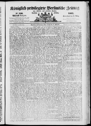 Königlich privilegirte Berlinische Zeitung von Staats- und gelehrten Sachen vom 11.03.1882