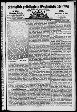 Königlich privilegirte Berlinische Zeitung von Staats- und gelehrten Sachen on Mar 26, 1882