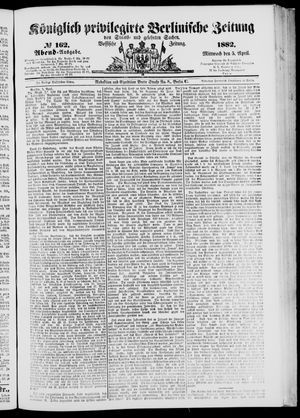 Königlich privilegirte Berlinische Zeitung von Staats- und gelehrten Sachen on Apr 5, 1882