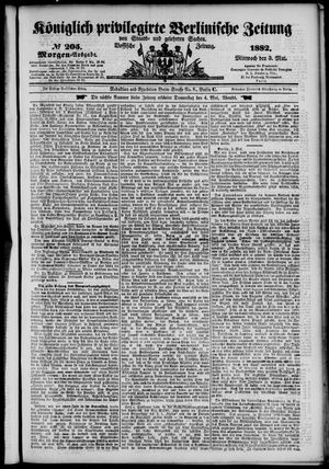 Königlich privilegirte Berlinische Zeitung von Staats- und gelehrten Sachen vom 03.05.1882