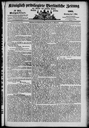 Königlich privilegirte Berlinische Zeitung von Staats- und gelehrten Sachen on May 7, 1882