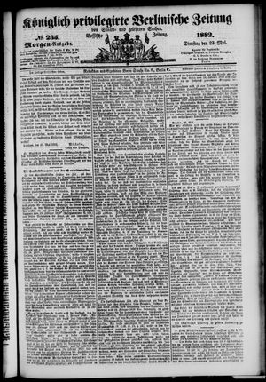 Königlich privilegirte Berlinische Zeitung von Staats- und gelehrten Sachen on May 23, 1882