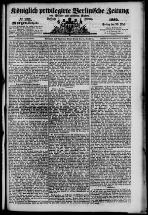 Königlich privilegirte Berlinische Zeitung von Staats- und gelehrten Sachen on May 26, 1882