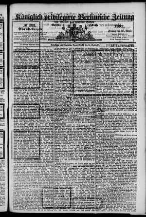 Königlich privilegirte Berlinische Zeitung von Staats- und gelehrten Sachen on May 26, 1882