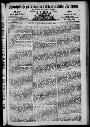 Königlich privilegirte Berlinische Zeitung von Staats- und gelehrten Sachen on Jun 6, 1882