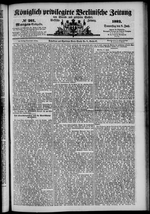 Königlich privilegirte Berlinische Zeitung von Staats- und gelehrten Sachen on Jun 8, 1882