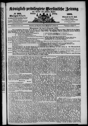 Königlich privilegirte Berlinische Zeitung von Staats- und gelehrten Sachen on Jun 21, 1882