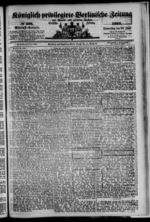Königlich privilegirte Berlinische Zeitung von Staats- und gelehrten Sachen vom 29.06.1882