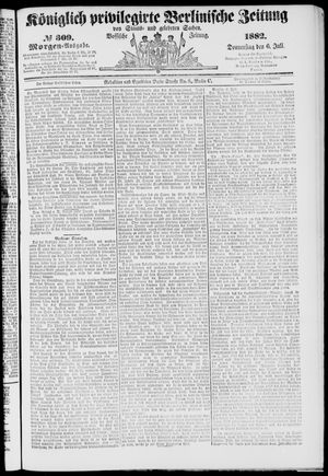 Königlich privilegirte Berlinische Zeitung von Staats- und gelehrten Sachen on Jul 6, 1882