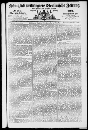 Königlich privilegirte Berlinische Zeitung von Staats- und gelehrten Sachen on Jul 25, 1882