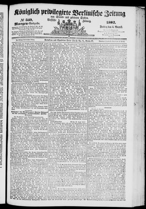 Königlich privilegirte Berlinische Zeitung von Staats- und gelehrten Sachen vom 04.08.1882