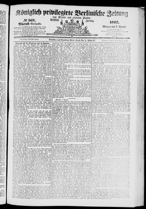 Königlich privilegirte Berlinische Zeitung von Staats- und gelehrten Sachen vom 07.08.1882