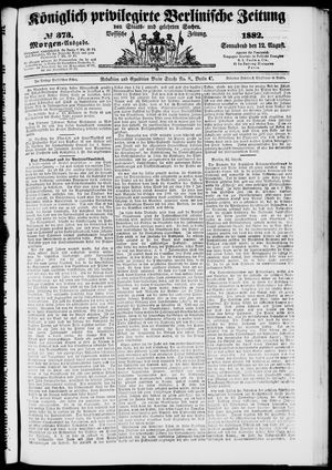 Königlich privilegirte Berlinische Zeitung von Staats- und gelehrten Sachen vom 12.08.1882