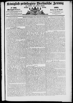 Königlich privilegirte Berlinische Zeitung von Staats- und gelehrten Sachen vom 25.08.1882