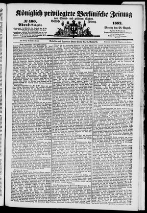 Königlich privilegirte Berlinische Zeitung von Staats- und gelehrten Sachen vom 28.08.1882