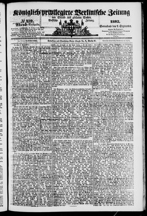 Königlich privilegirte Berlinische Zeitung von Staats- und gelehrten Sachen vom 02.09.1882