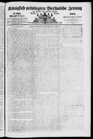Königlich privilegirte Berlinische Zeitung von Staats- und gelehrten Sachen vom 14.10.1882