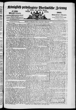 Königlich privilegirte Berlinische Zeitung von Staats- und gelehrten Sachen vom 08.11.1882