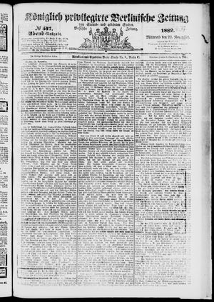 Königlich privilegirte Berlinische Zeitung von Staats- und gelehrten Sachen vom 22.11.1882