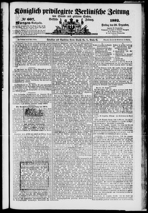 Königlich privilegirte Berlinische Zeitung von Staats- und gelehrten Sachen vom 29.12.1882