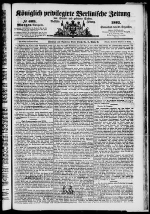 Königlich privilegirte Berlinische Zeitung von Staats- und gelehrten Sachen vom 30.12.1882