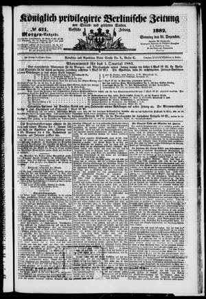 Königlich privilegirte Berlinische Zeitung von Staats- und gelehrten Sachen vom 31.12.1882