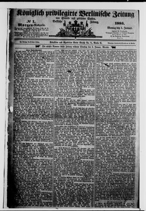 Königlich privilegirte Berlinische Zeitung von Staats- und gelehrten Sachen vom 01.01.1883