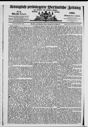 Königlich privilegirte Berlinische Zeitung von Staats- und gelehrten Sachen vom 03.01.1883
