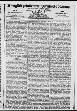Königlich privilegirte Berlinische Zeitung von Staats- und gelehrten Sachen vom 05.01.1883