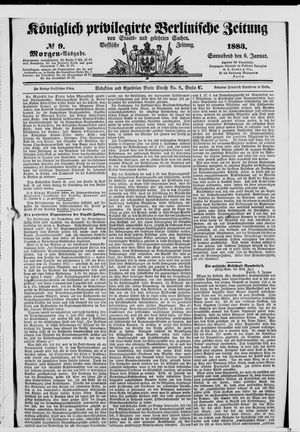 Königlich privilegirte Berlinische Zeitung von Staats- und gelehrten Sachen vom 06.01.1883