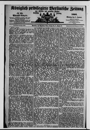 Königlich privilegirte Berlinische Zeitung von Staats- und gelehrten Sachen vom 08.01.1883