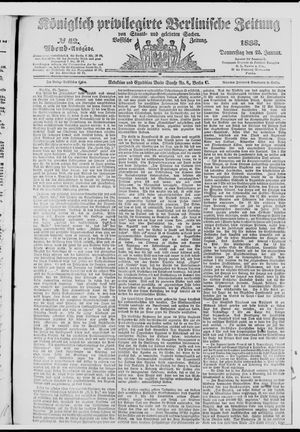 Königlich privilegirte Berlinische Zeitung von Staats- und gelehrten Sachen vom 25.01.1883