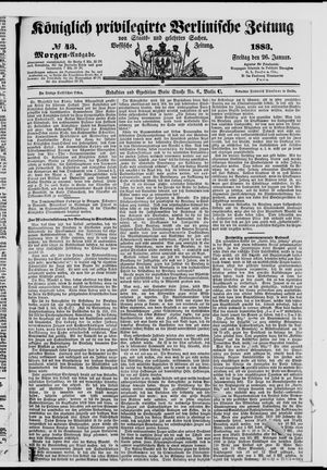 Königlich privilegirte Berlinische Zeitung von Staats- und gelehrten Sachen vom 26.01.1883