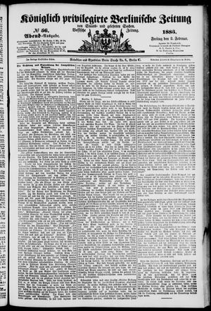 Königlich privilegirte Berlinische Zeitung von Staats- und gelehrten Sachen vom 02.02.1883